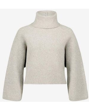 Zero Rollkragenpullover Winterpullover Mit Fledermausärmeln - Weiß