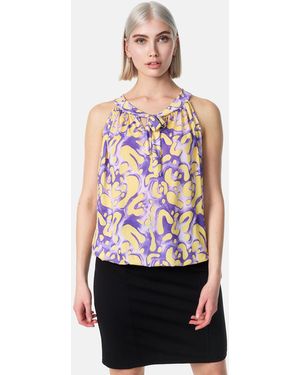 Starshocker Blusentop SS03 (mit bedruckten Sommerlichen Design in Einheitsgröße) - Weiß