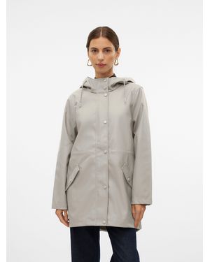 Vero Moda Regenjacke VMMALOU COATED JACKET wasserabweisende Beschichtung - Grau