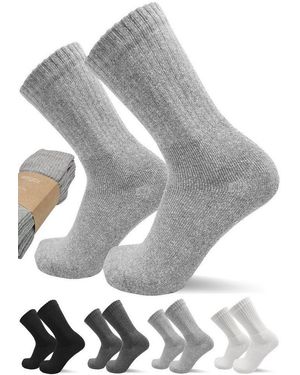 sogzz Tennissocken 5-30 Paar Sportsocken 80% Baumwolle Arbeitssocken Herren Damen (Modell: Sport Basic, 5-Paar) - Grau