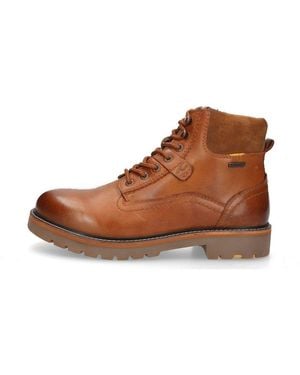 Camel Active Boots Tumbled Leather Cognac Schnürboots - Braun