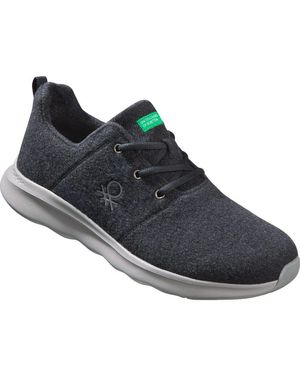 Benetton Merino-Wolle Sneaker Atmungsaktiv und temperaturregulierend - Blau