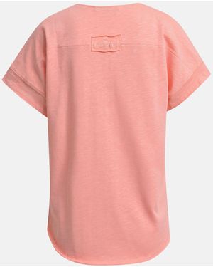 Smith & Soul Sweater mit offenen Kanten - Pink