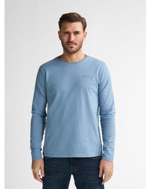 Petrol Industries T-Shirt Langarmshirt mit Logo Dolphinpark - Blau