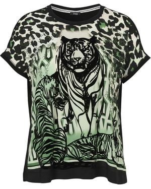 FRAPP Print-Shirt (1-tlg) mit schwarzem Rücken - Grün