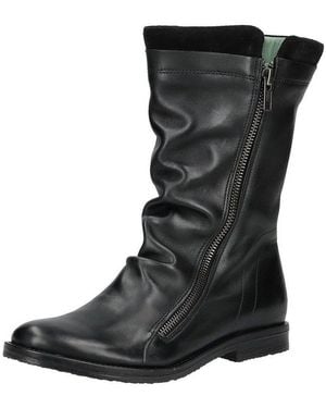 Felmini Stiefel Leder Stiefelette - Schwarz