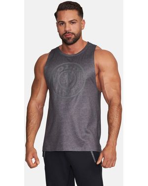 GOLD'S GYM APPAREL Tanktop PIERCE nachhaltige Materialien, atmungsaktiv, schnelltrocknend - Grau