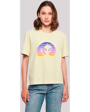 F4NT4STIC Shirt Alien Peace Sunset Premium Qualität - Grün