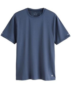 Next Trainingsshirt Active & Sports Strukturiertes T-Shirt (1-Tlg) - Blau