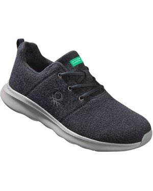 Benetton Merino-Wolle Sneaker Atmungsaktiv Und Temperaturregulierend - Blau