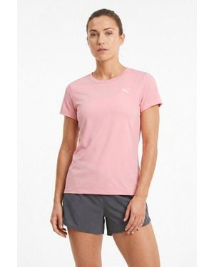 PUMA Trainingsshirt W Tad Essential Crew Tee Regular Fit, Mit Rundhalsausschnitt, Mit Seitlichen Schlitzen - Rot