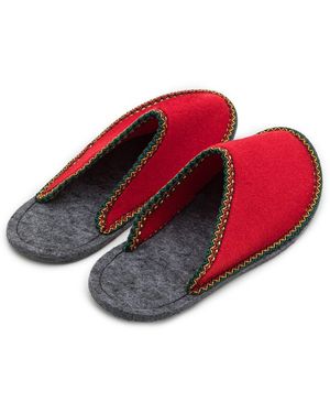 Pantoffelmann Ä ästehausschuh Filzpantoffel Pantoffel - Rot