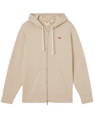 Levi's Sweatshirt Herren Sweatjacke 1Er Pack Baumwolle (Packung, 1Er Pack) - Weiß
