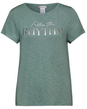 Street One T- - kurzarm mit Schriftzug, Leichtes Shirt - Grün