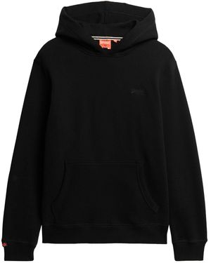 Superdry Sweatshirt Baumwolle Essential Logo Hoodie - Schwarz