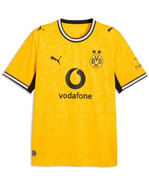 PUMA Fußballtrikot Bvb Home Jersey Replica Mit Drycell-Technologie, Regular Fit, Rundhalsausschnitt - Schwarz