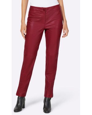 heine Jerseyhose Lederhose Innenbeinlänge ca. 74 cm - Rot