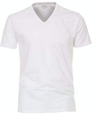 CASA MODA T-Shirt V-Neck - Weiß