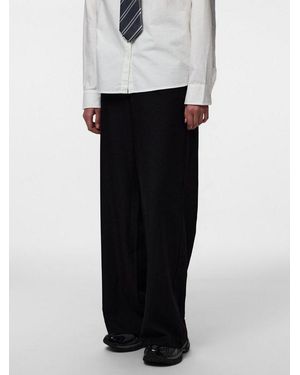 Pieces Schlupfhose Pcbosella Hw Wide Pants Noos Bc Materialmix, High Waist - Schwarz