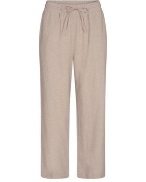 Freequent 7/8-Hose FQLAVA-ANKLE-PA aus Leinen und mit Kordelzug - Natur