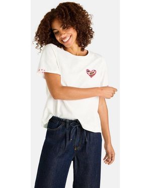 LIEBLINGSSTÜCK T-Shirt Zetal Aus Baumwolle, Rundhals - Weiß