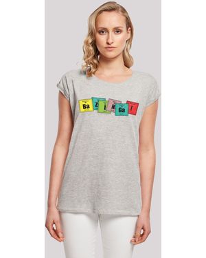 F4NT4STIC T- Shirt 'Big Bang Theory Bazinga' Print - Grau