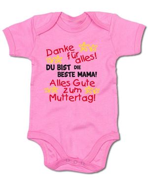 G-graphics Kurzarmbody Danke für alles! Du - Pink