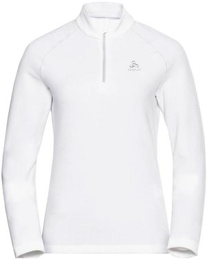 Odlo Rollkragenpullover Fleecepullover Rigi 1/2 Zip Midlayer - Weiß