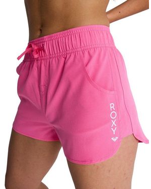 Roxy Badeshorts Wave 2 Inch Bs Schnell Trocknendes Material, Aus Polyester Und Elasthan - Pink
