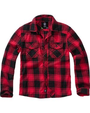 BRANDIT Langarmhemd Kids Check Shirt Long Sleeve - Rot