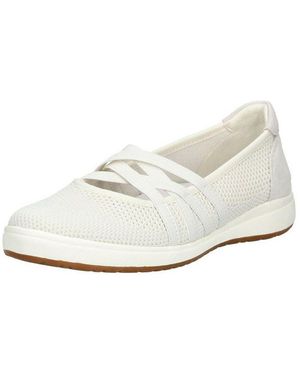 Josef Seibel Ballerinas Leder/Textil Riemchenballerina - Weiß