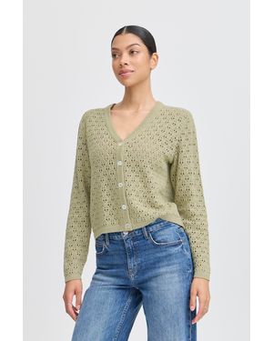 B.Young Strickjacke BYNAJO Feinstrick Cardigan - Grün