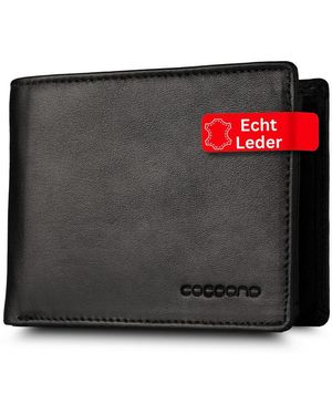 cocoono Geldbörse Herren Geldbörse Echtleder Rfid-Schutz Mit Münzfach, Leder - Grau