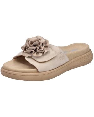Rieker Pantolette Sommerschuh, Hausschuh, Strandschuh Mit Bequemem Fußbett - Schwarz