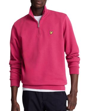 Lyle & Scott Sweatshirt , 100% Baumwolle, 1/4 Zip - Rot