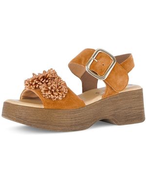 Gabor Sandalette, Sommmerschuh Mit Plateau Und Absatz - Schwarz