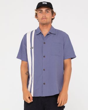 Rusty Kurzarmhemd DONNY SHORT SLEEVE SHIRT - Blau