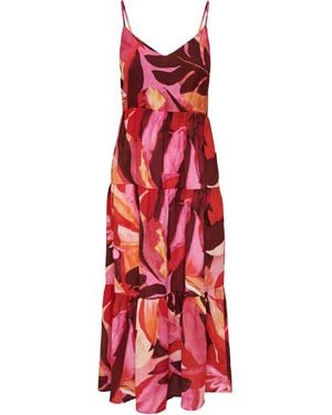 ONLY Maxikleid ONLALMA LIFE VIS STRAP LONG DRESS AOP - Rot