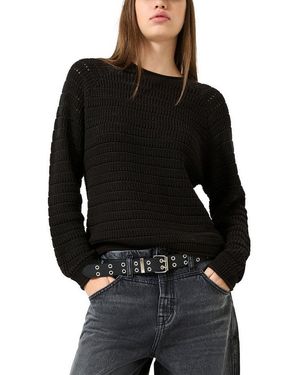 QS Strickpullover Raglanärmel Sorgen Für Mehr Beweglichkeit - Schwarz