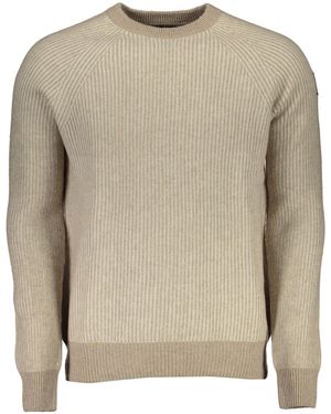 North Sails Strickpullover -Pullover Beige: Nachhaltig, Langarm, Rundhals, mit Applikation - Natur