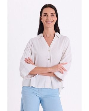 Freequent Hemdbluse Fqlava-Shirt - Weiß