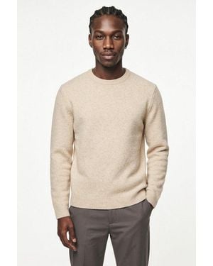 Jack & Jones Strickpullover Jprblasimon Souffle Knit Crew Neck Sn Materialmix, Regular Fit - Natur