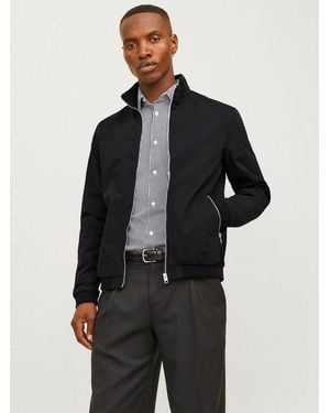 Jack & Jones Blouson Jjerush Stylisch, Funktional, Ideal Für Herbst, Pflegeleicht Mit Stylischem Stehkragen - Schwarz