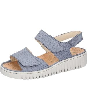 Waldläufer K-Valerie Plateausandale Sommerschuh, Bequemschuh, Klettschuh - Blau