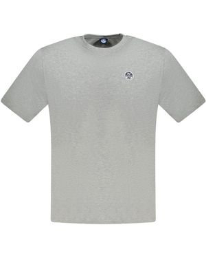 North Sails Graues Kurzarm- T-Shirt mit Rundhals &
