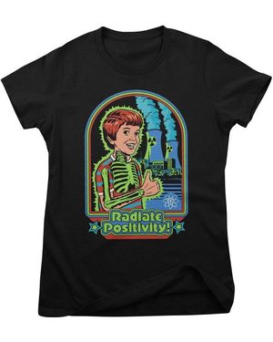 Steven Rhodes T-Shirt Radiate Positivity Girly Tee - Schwarz