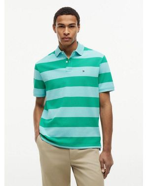 Tommy Hilfiger Poloshirt Block Stripe - Grün