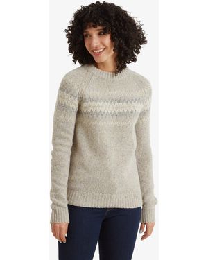 Sherpa Fleecepullover DUMJI CREW PEETHO - Grau