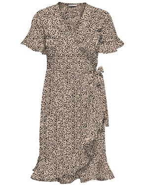 ONLY Midikleid OLIVIA (1-tlg) Wickel-Design - Mehrfarbig