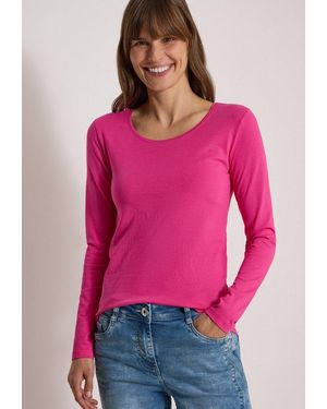 Cecil Langarmshirt Aus Reiner Baumwolle - Rot